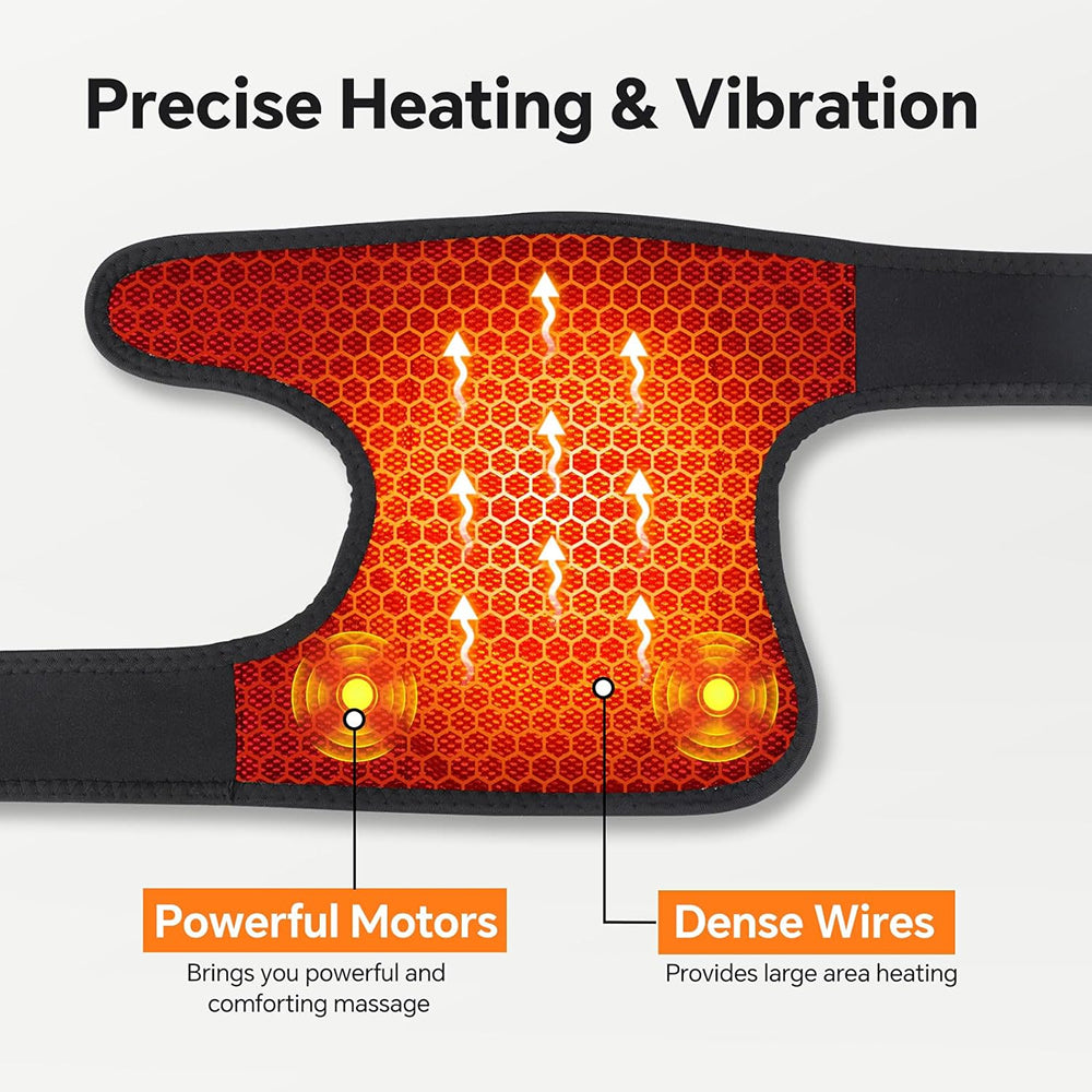 NeeVanix 3-in-1 Smart Joint Massager with 4000mAh Battery, 3-Level Thermal Therapy (45–65°C), and Multi-Strap Joint Support