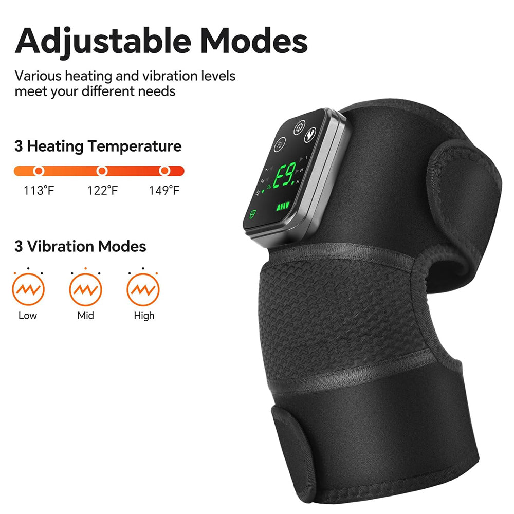 NeeVanix 3-in-1 Smart Joint Massager with 4000mAh Battery, 3-Level Thermal Therapy (45–65°C), and Multi-Strap Joint Support