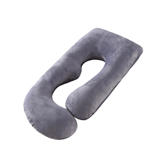 NestLula Full-Body U-Shaped Pregnancy Pillow with Dual-Layer Washable Covers, Ergonomic Bump Support and Postpartum Nursing Versatility