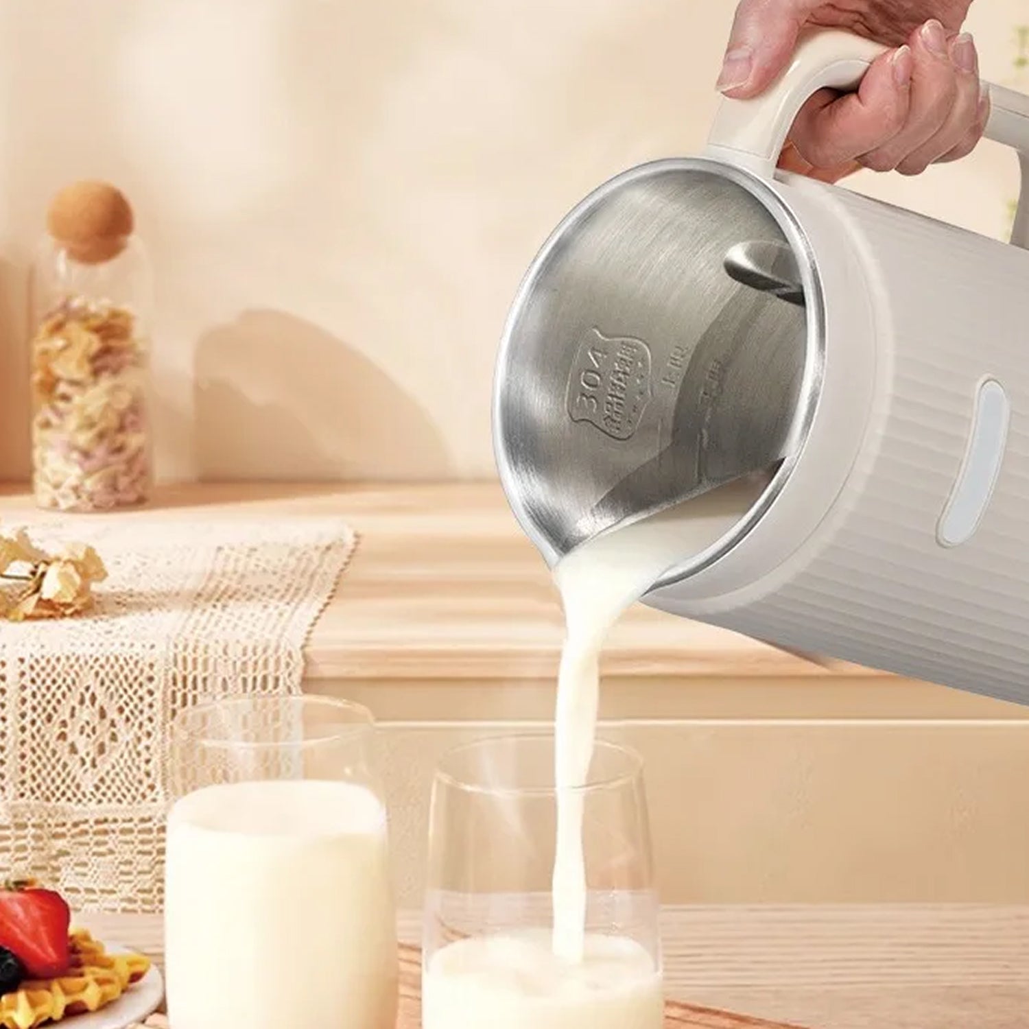 NomiPrex 8-in-1 Automatic Plant-Based Milk Maker with 12-Blade CypherCore System, 40oz Family Capacity and 18-Hour Delay Timer