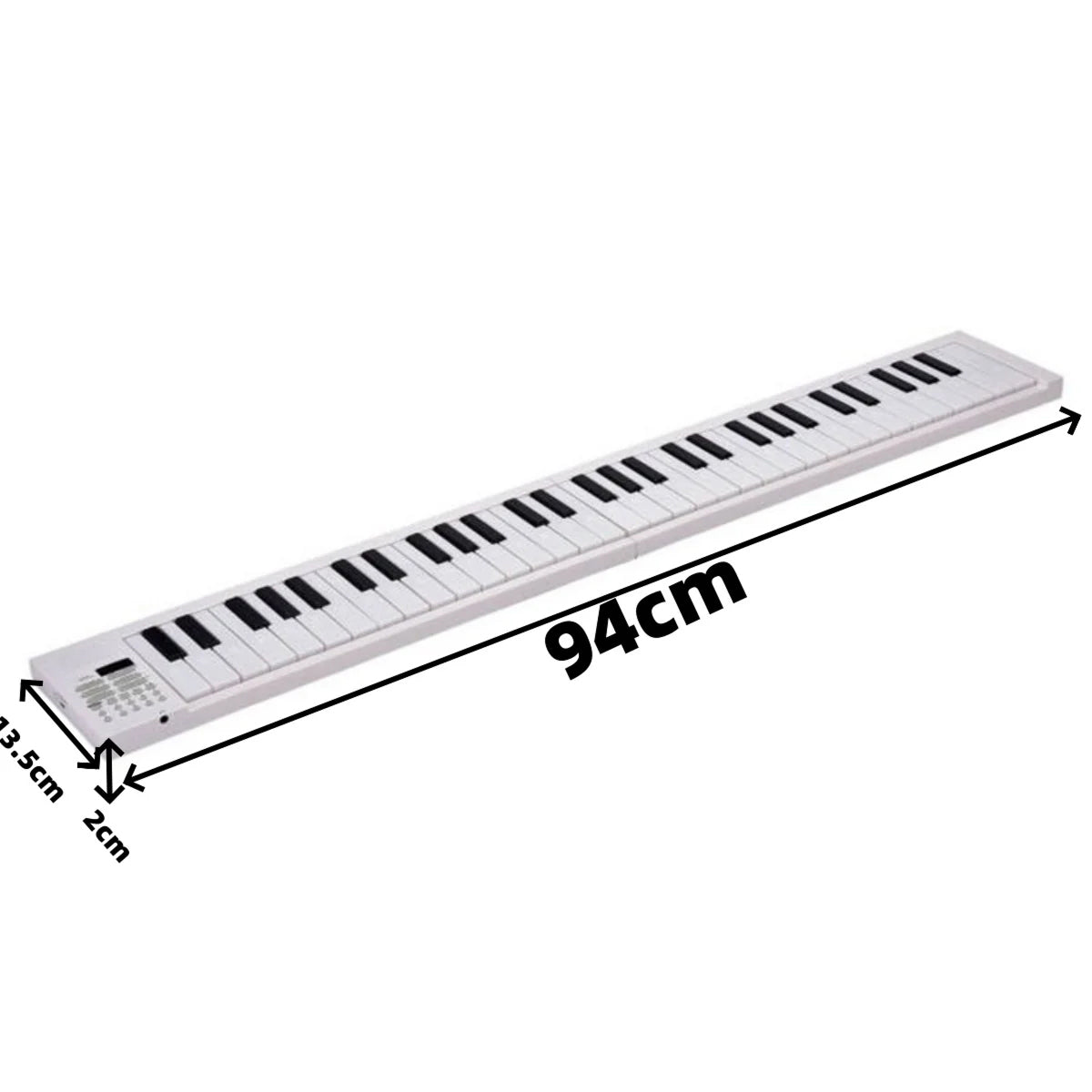 NoteArop Portable Foldable Keyboard Piano - 61 Full-Size Keys, Rechargeable Bluetooth Digital Piano with 16 Tones, 100 Rhythms