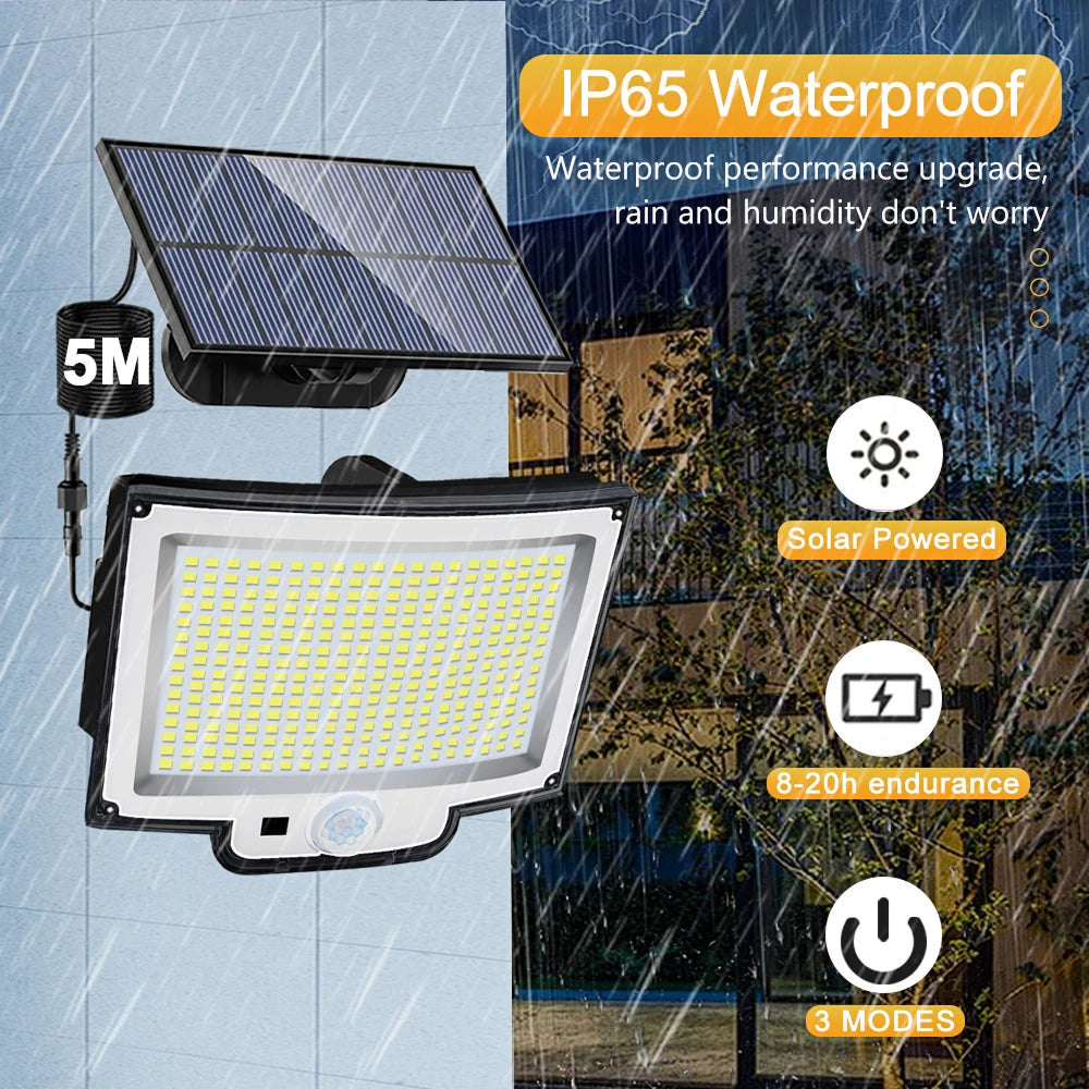 OrdiSaff Solar LED Outdoor Light, Weatherproof Garden Pathway Security Lamp