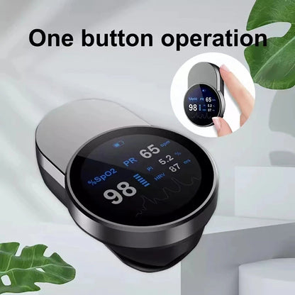 OxiMetik Bluetooth Pulse Oximeter Rechargeable SpO2 Monitor with HRV & App Tracking