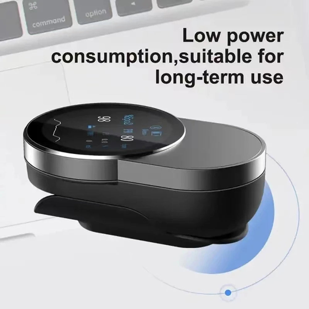 Bluetooth Pulse Oximeter Rechargeable SpO2 Monitor HRV App Tracking
