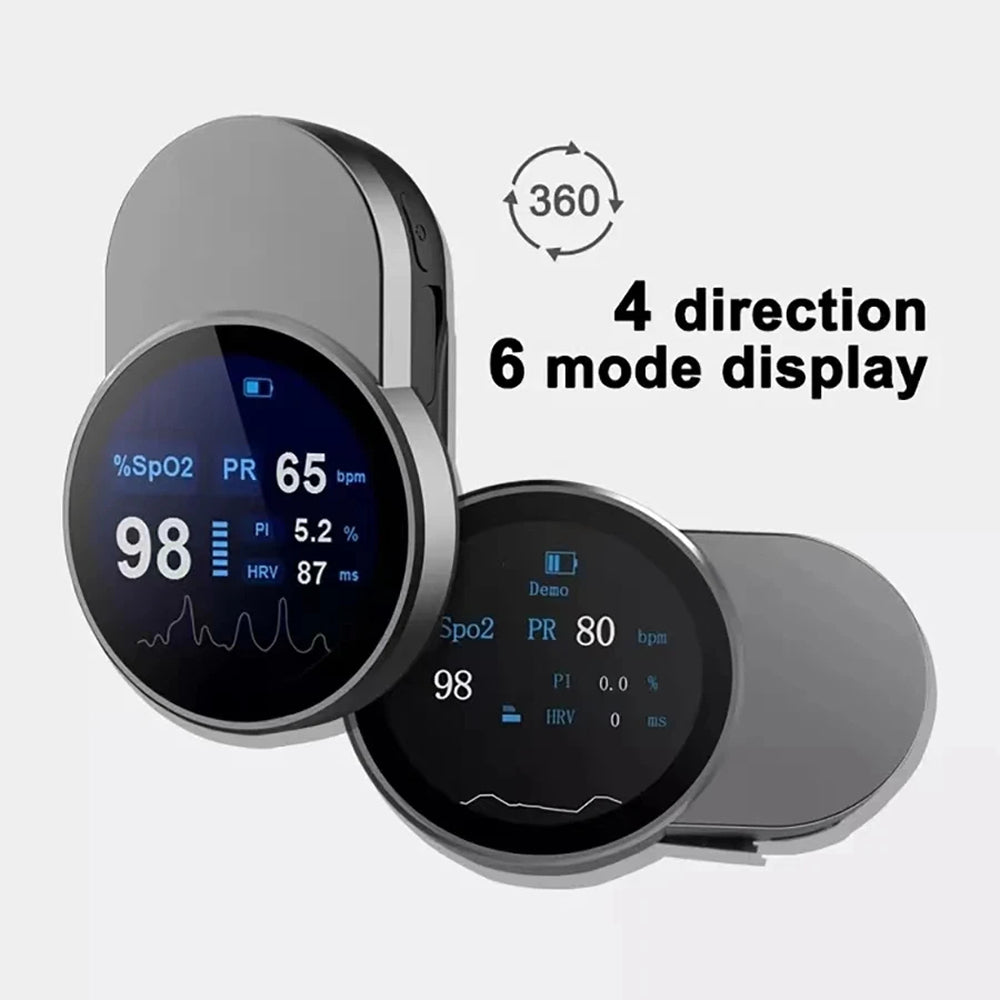 Bluetooth Pulse Oximeter Rechargeable SpO2 Monitor HRV App Tracking