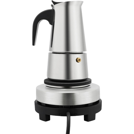 PeviComak Electric Coffee Percolator 304 Stainless Steel with 5-Gear Temp Control