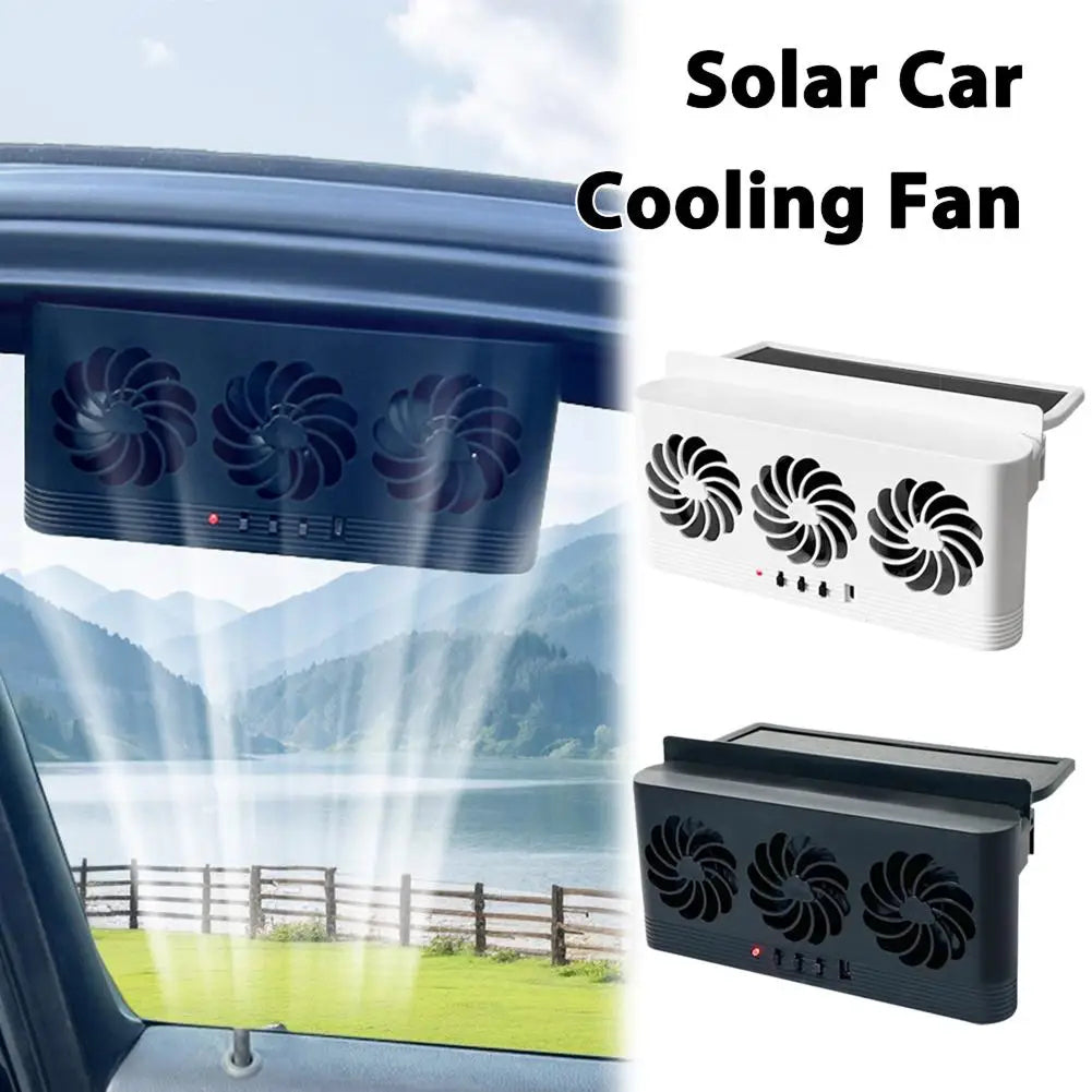 PiepelMos Solar Car Fan Window Auto Ventilation Exhaust Cooling Fan