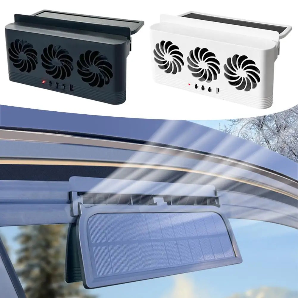 PiepelMos Solar Car Fan Window Auto Ventilation Exhaust Cooling Fan