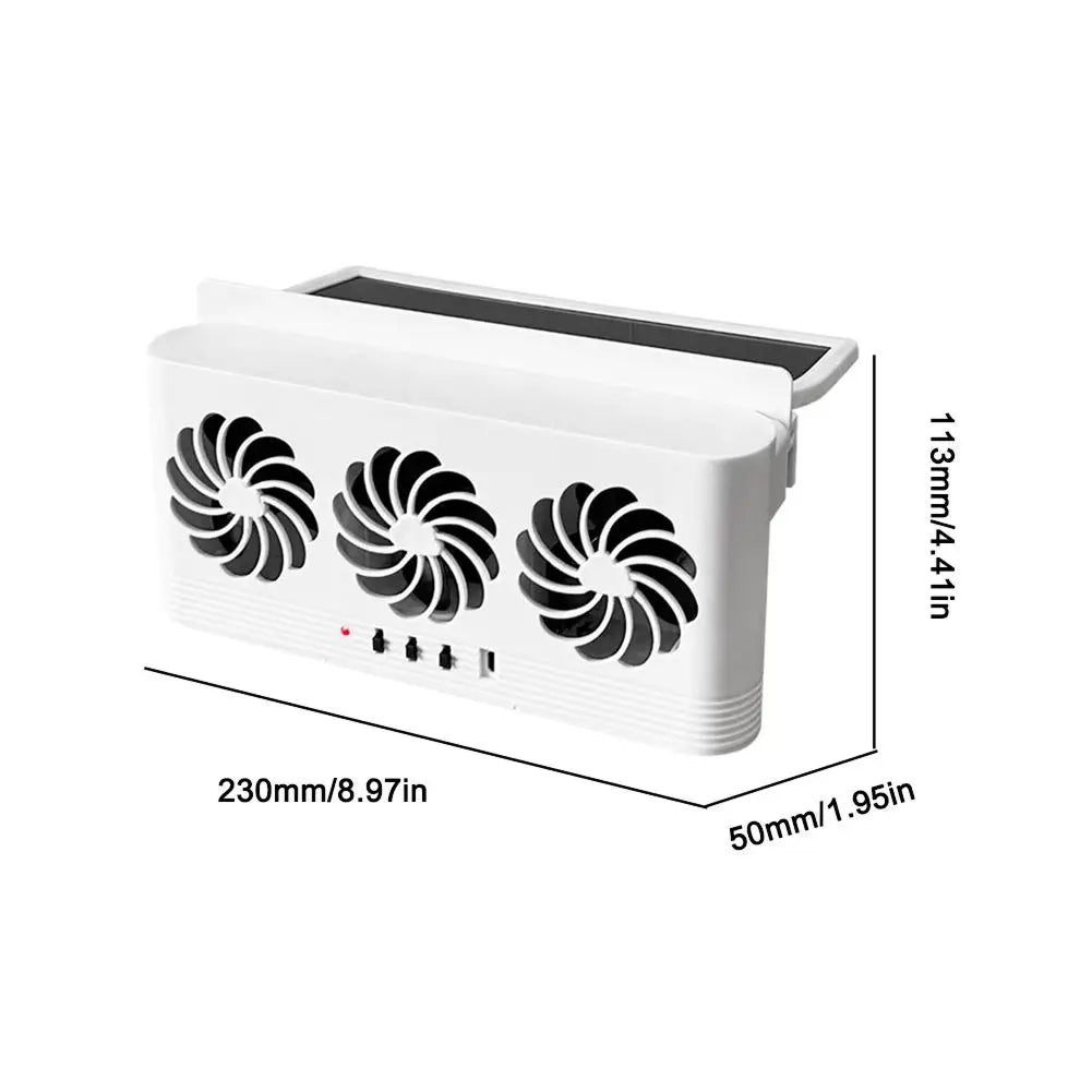 PiepelMos Solar Car Fan Window Auto Ventilation Exhaust Cooling Fan