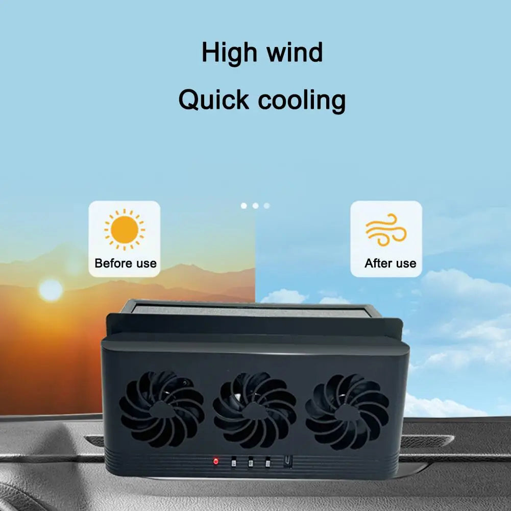 PiepelMos Solar Car Fan Window Auto Ventilation Exhaust Cooling Fan
