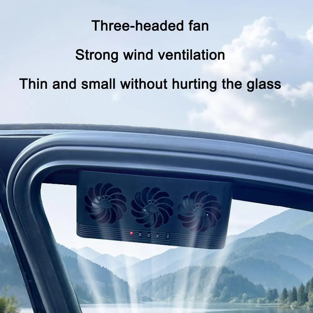 PiepelMos Solar Car Fan Window Auto Ventilation Exhaust Cooling Fan