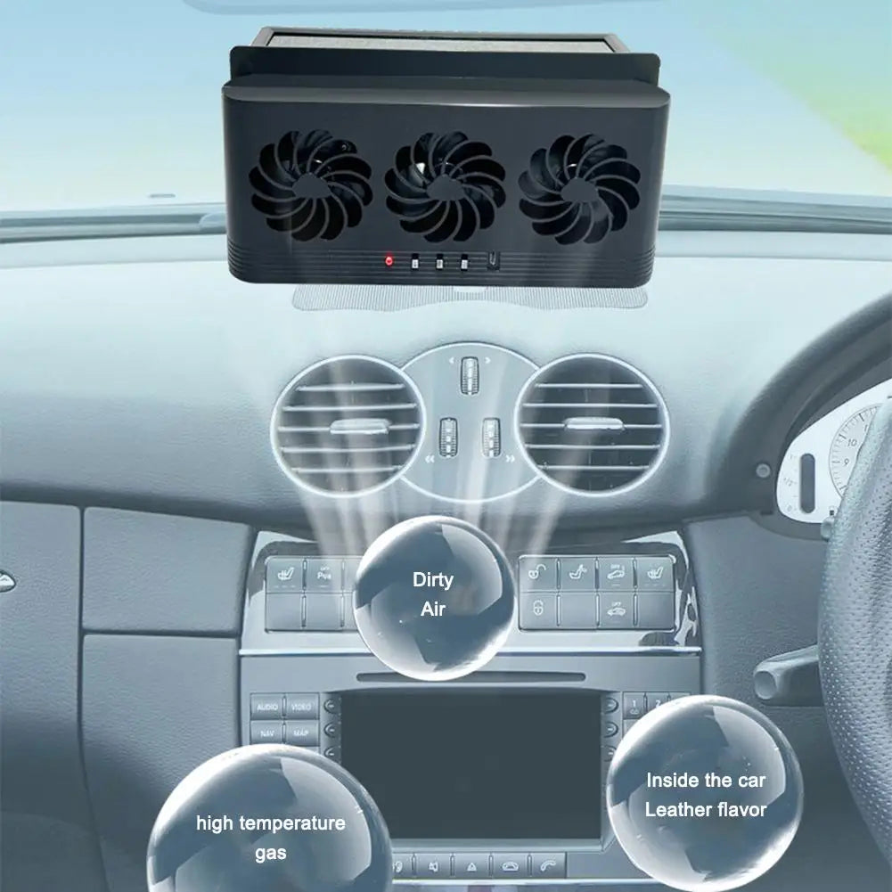 PiepelMos Solar Car Fan Window Auto Ventilation Exhaust Cooling Fan