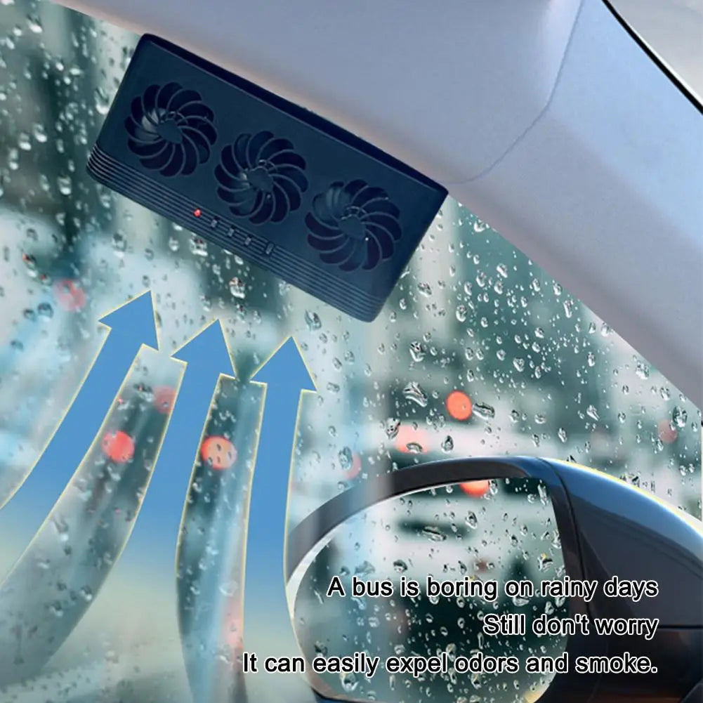 PiepelMos Solar Car Fan Window Auto Ventilation Exhaust Cooling Fan