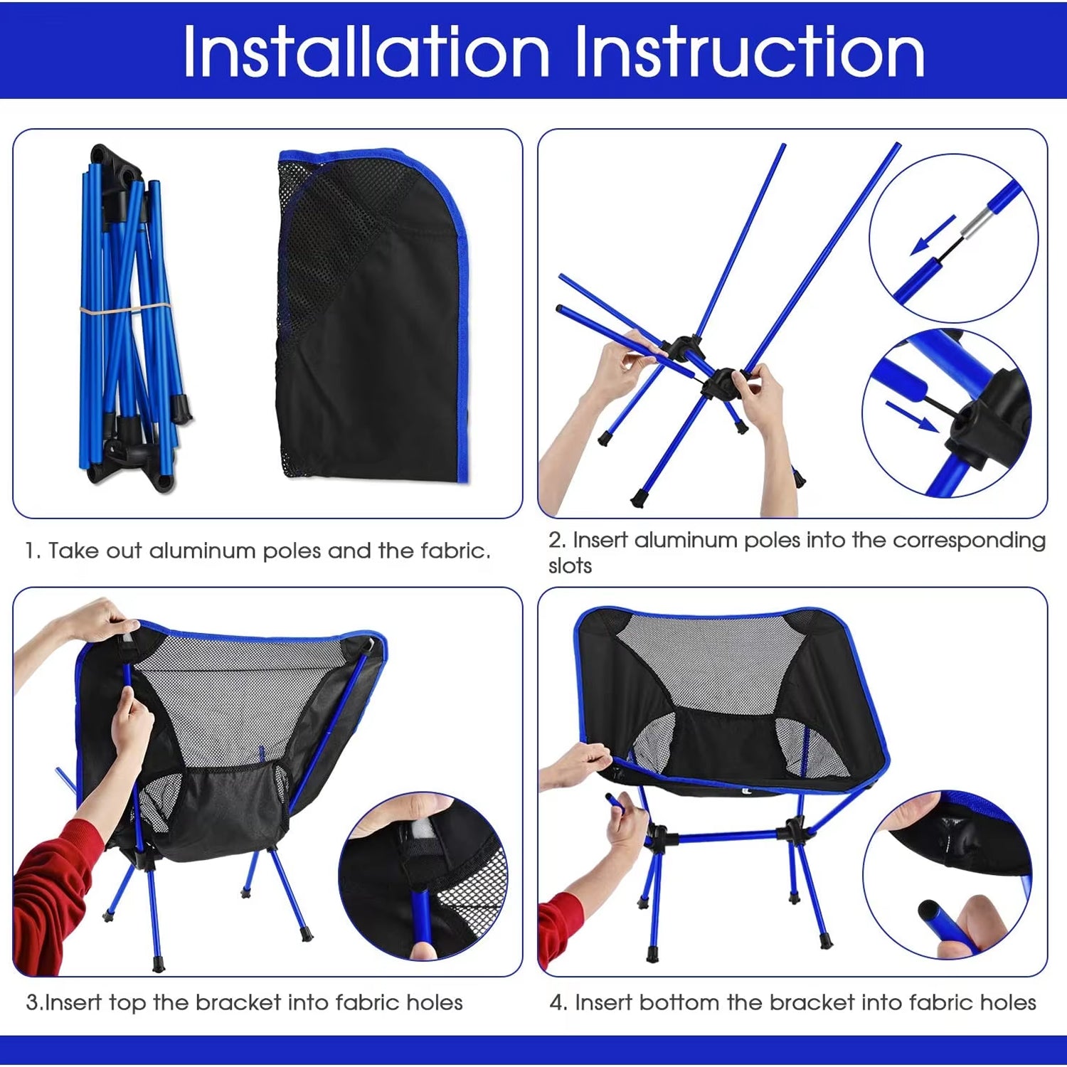 PikoOuta Lightweight Camping Chair - Portable Foldable Outdoor Seat