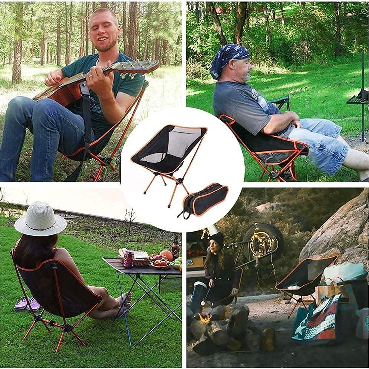 PikoOuta Lightweight Camping Chair - Portable Foldable Outdoor Seat