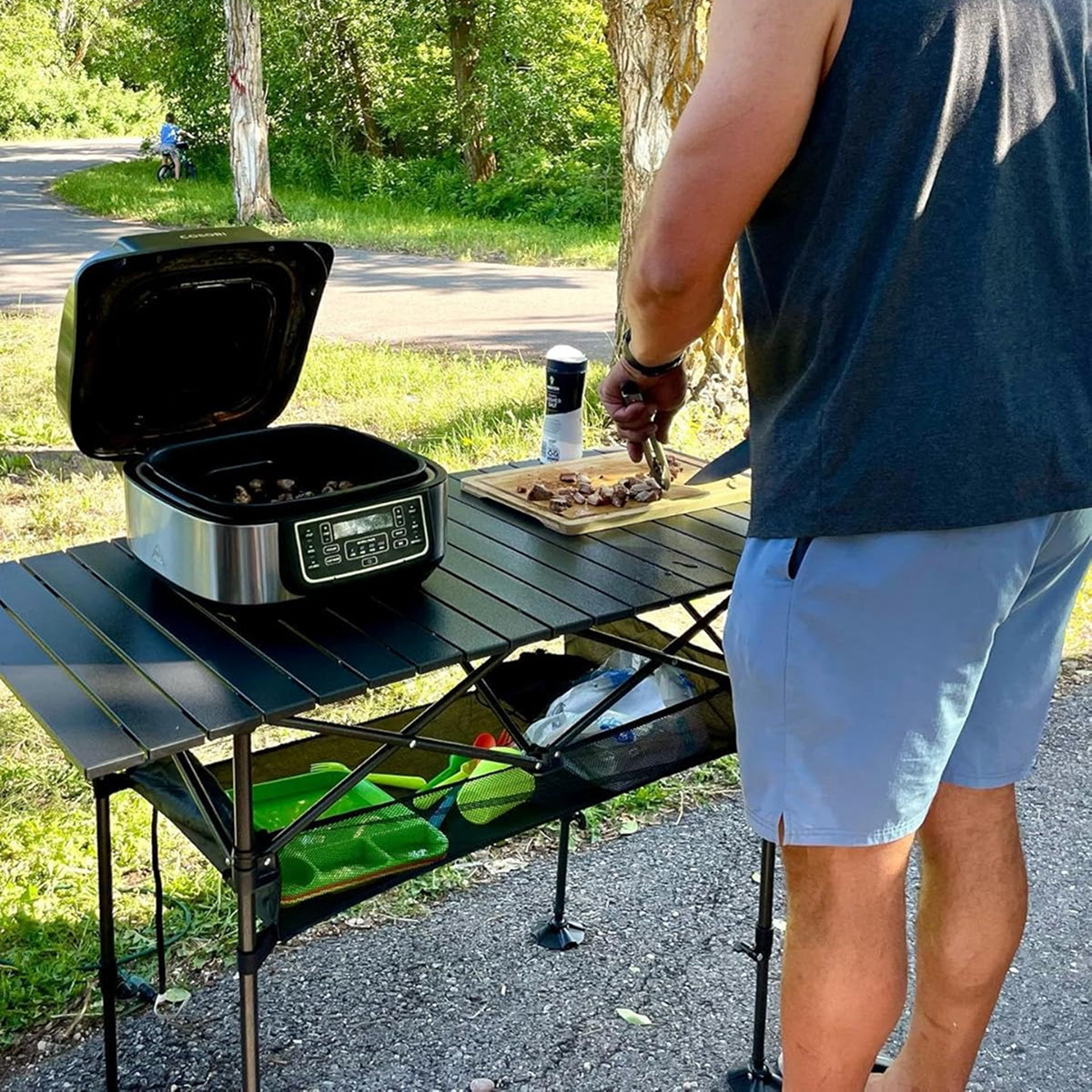 PimiTabix Folding Picnic Table | Lightweight & Adjustable Camping Table