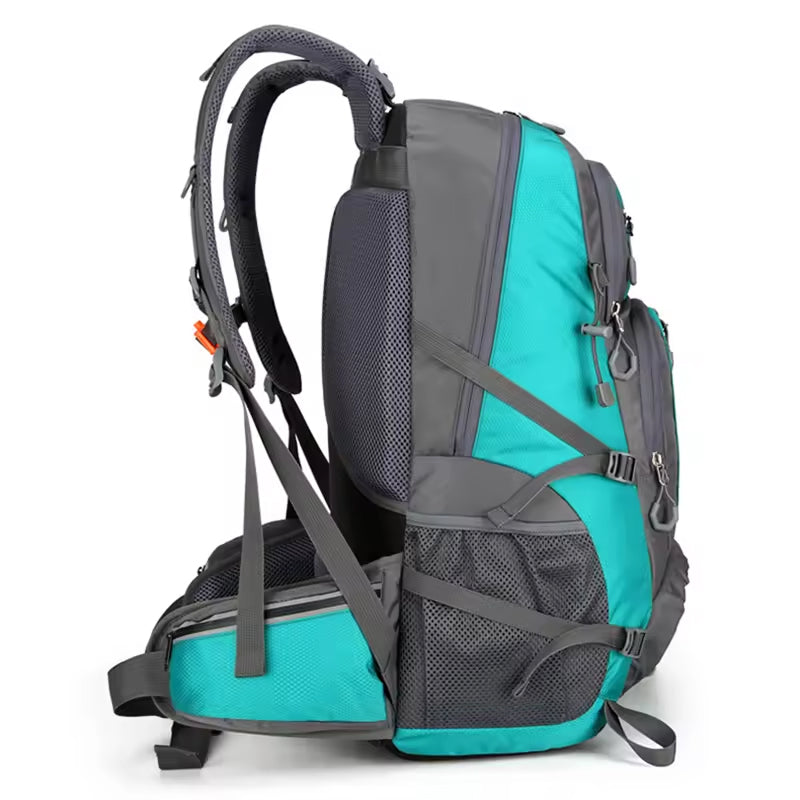 PionNomad 50L Hiking Backpack with Shoe Compartment Waterproof Nylon 15.6