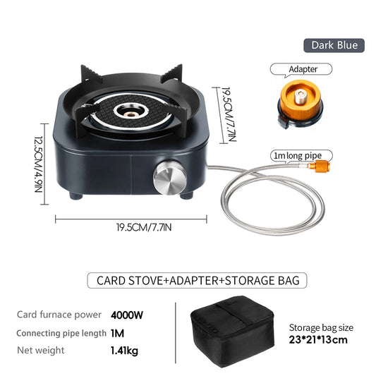 PotixGax 4000W Portable Gas Stove for Indoor Use with Dual-Mode Burner and Safety Separated Tank Design