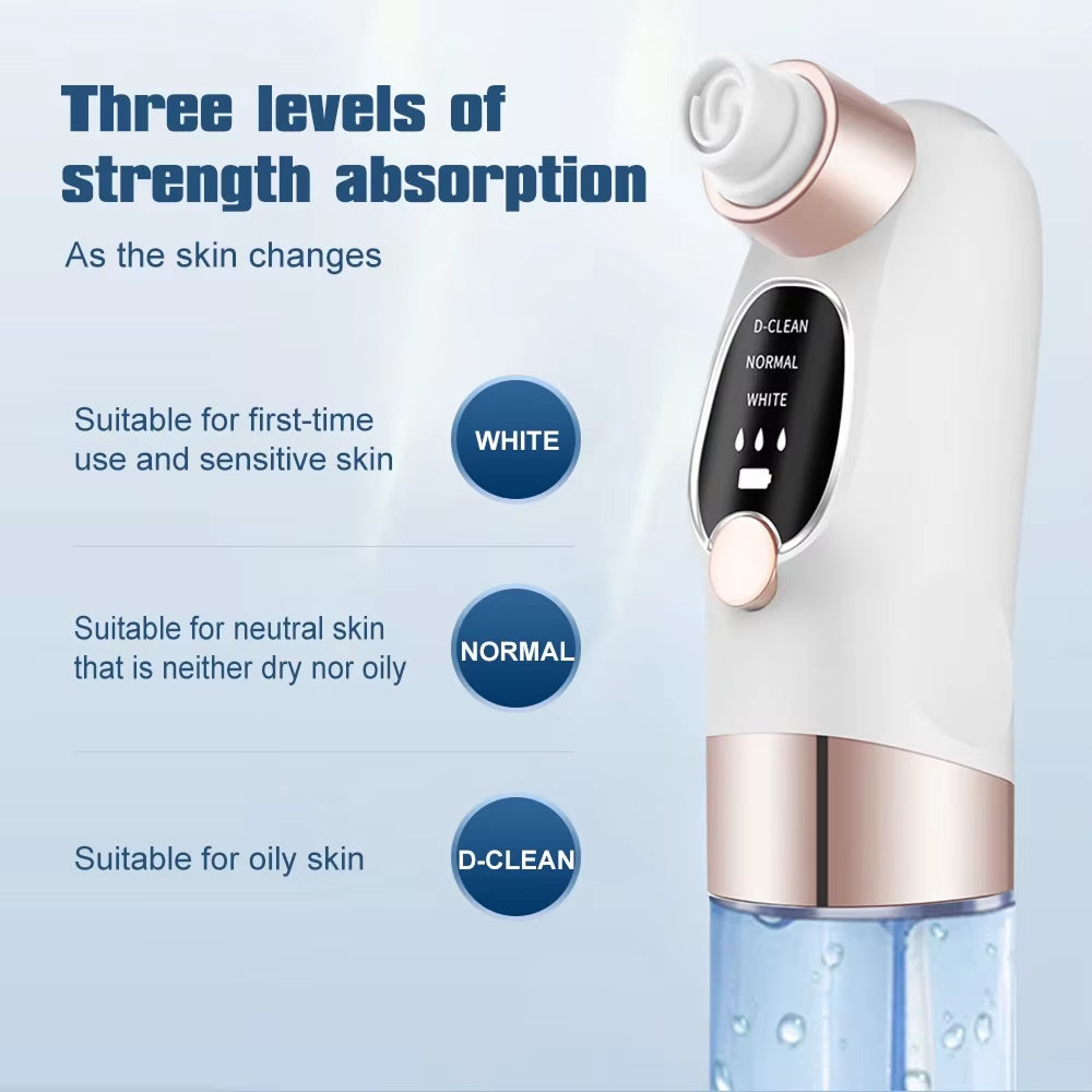 PurePreti Hydro-Facial Blackhead Remover - Oxygen-Infused Bubble Technology, 6 Interchangeable Heads