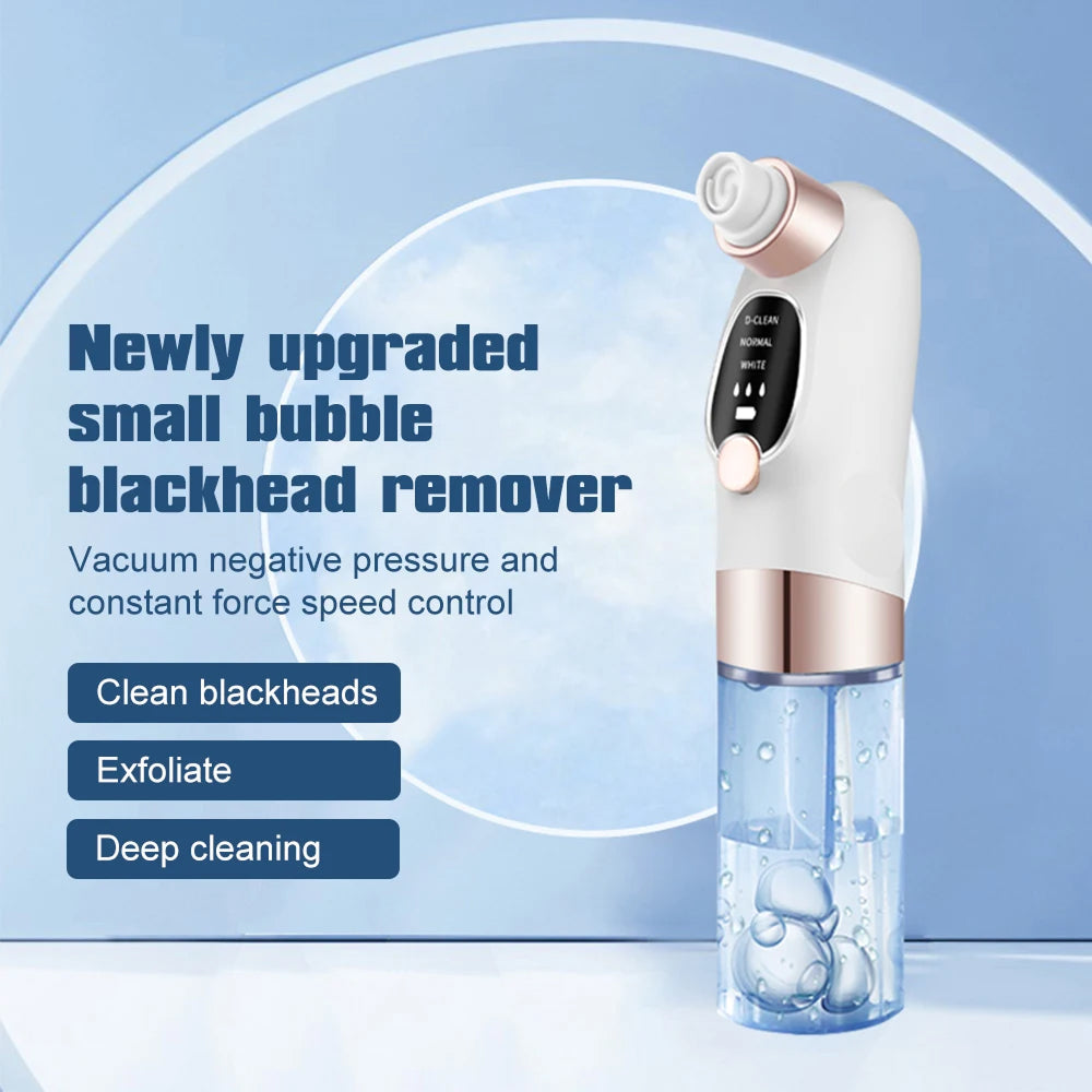 PurePreti Hydro-Facial Blackhead Remover - Oxygen-Infused Bubble Technology, 6 Interchangeable Heads