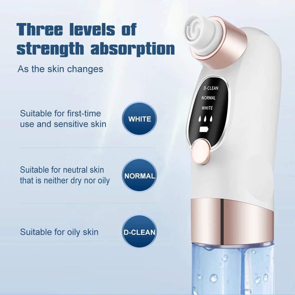 PurePreti Hydro-Facial Blackhead Remover - Oxygen-Infused Bubble Technology, 6 Interchangeable Heads