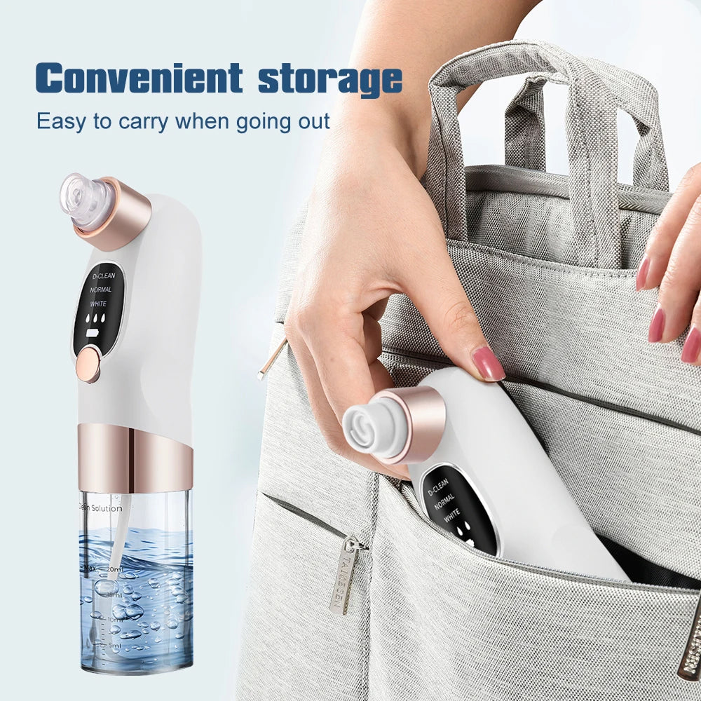 PurePreti Hydro-Facial Blackhead Remover - Oxygen-Infused Bubble Technology, 6 Interchangeable Heads