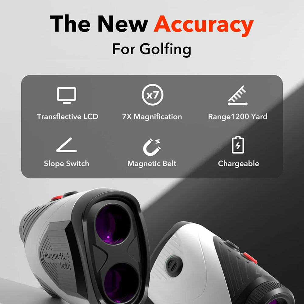 RafiKivix Golf Rangefinder 7x Magnification with Slope Switch and Speed Detection Mode for Golf and Hunting