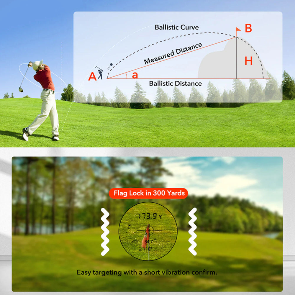 RafiKivix Golf Rangefinder 7x Magnification with Slope Switch and Speed Detection Mode for Golf and Hunting