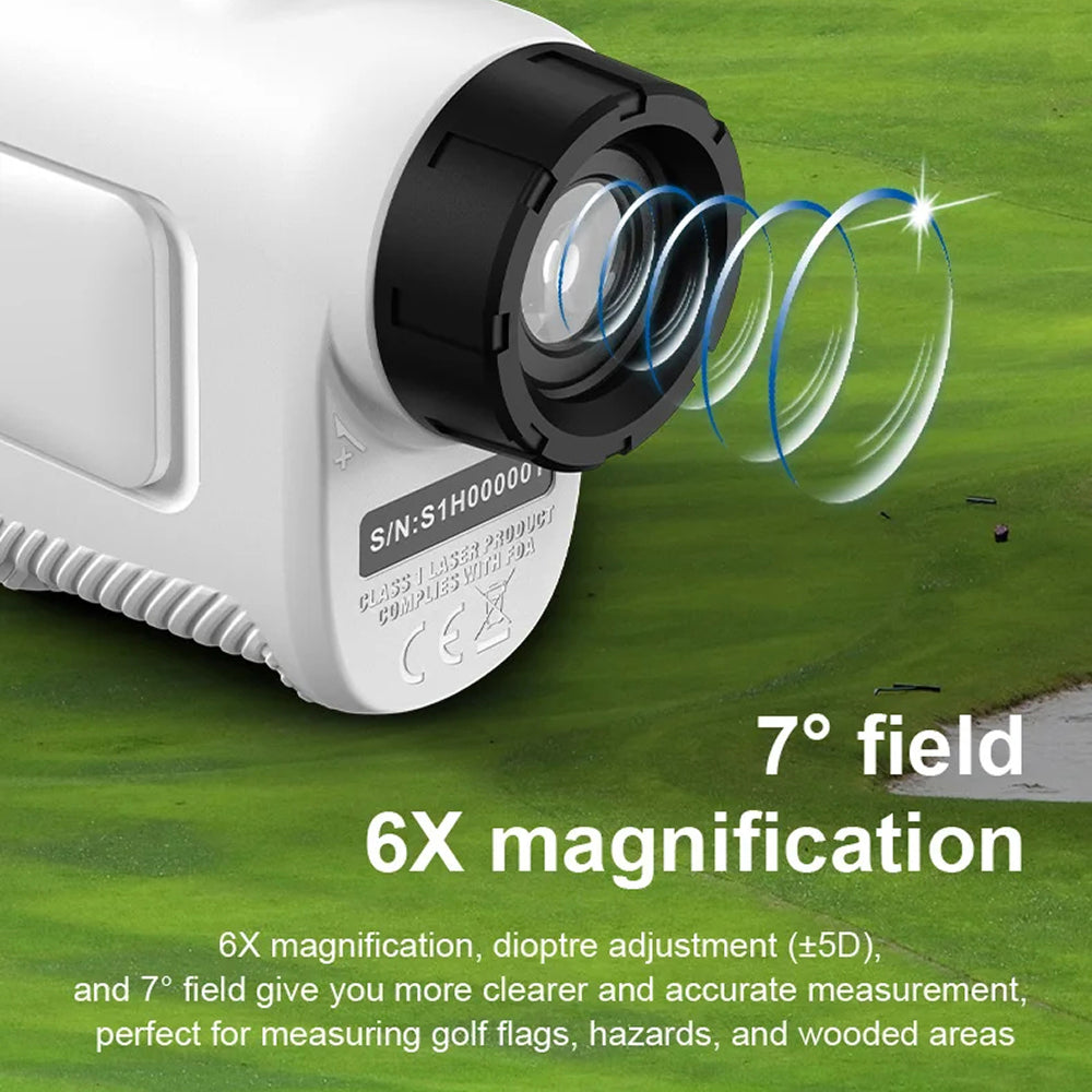 RafixKira High-Precision Golf Rangefinder with 6X Magnification, Advanced Slope Compensation and Instant Flag Lock Technology