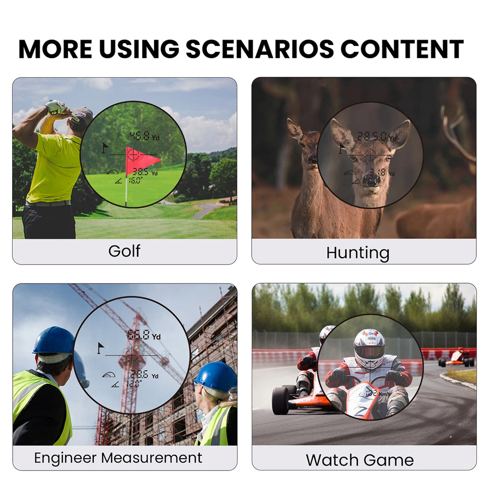RafixKira High-Precision Golf Rangefinder with 6X Magnification, Advanced Slope Compensation and Instant Flag Lock Technology