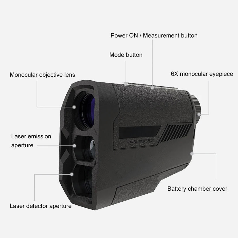 1000m Hunting Rangefinder with Slope Compensation & Flagpole Lock