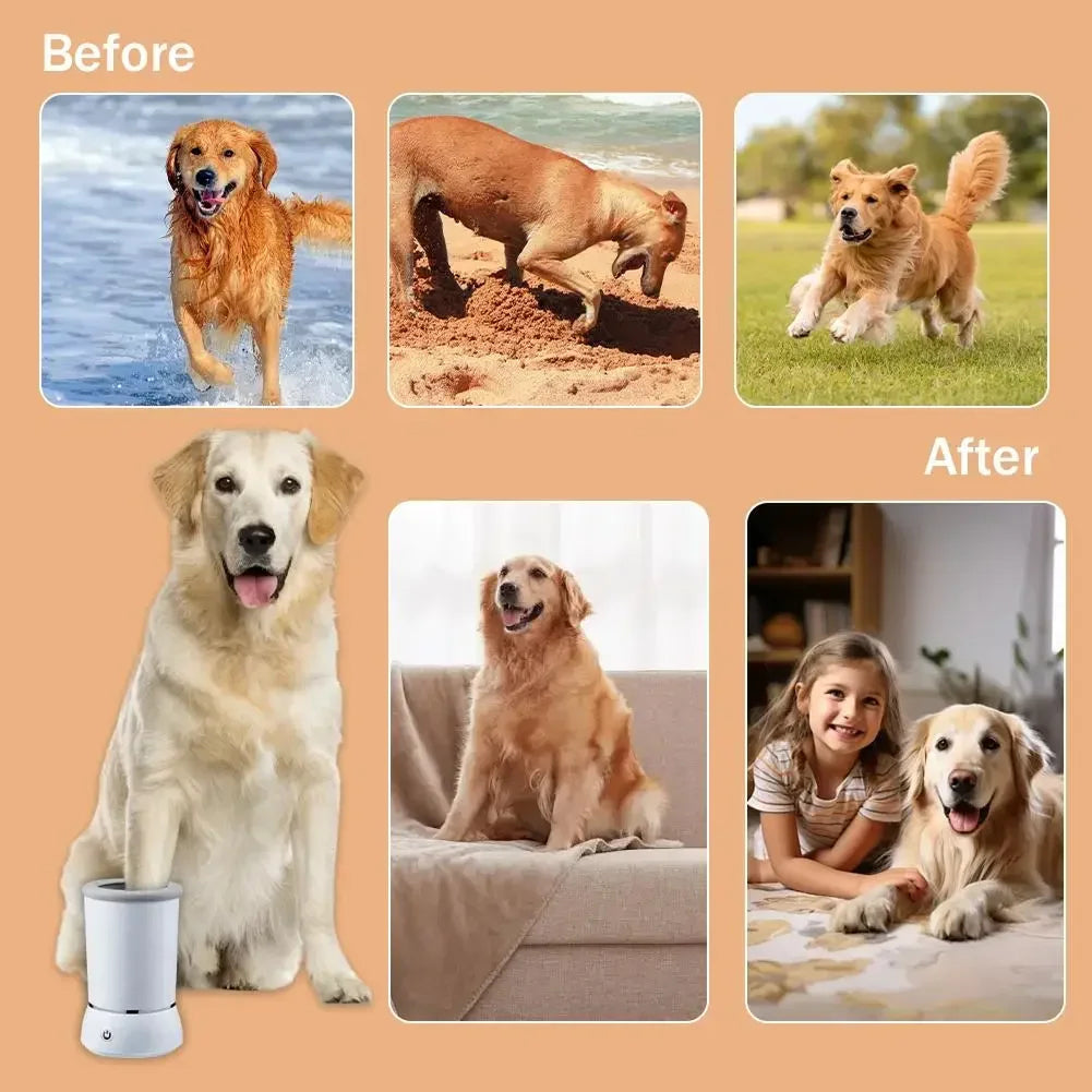 RavyStil Dog Paw Cleaner Portable Pet Foot Washer Soft Silicone Bristles