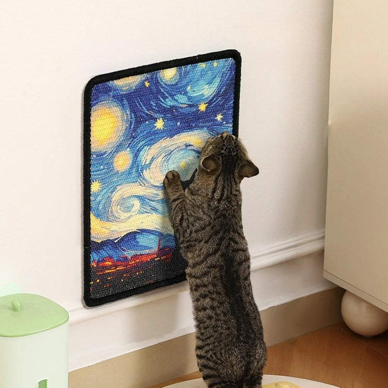 RenoBarg Wall Mounted Cat Scratcher Space Saving Scratching Post