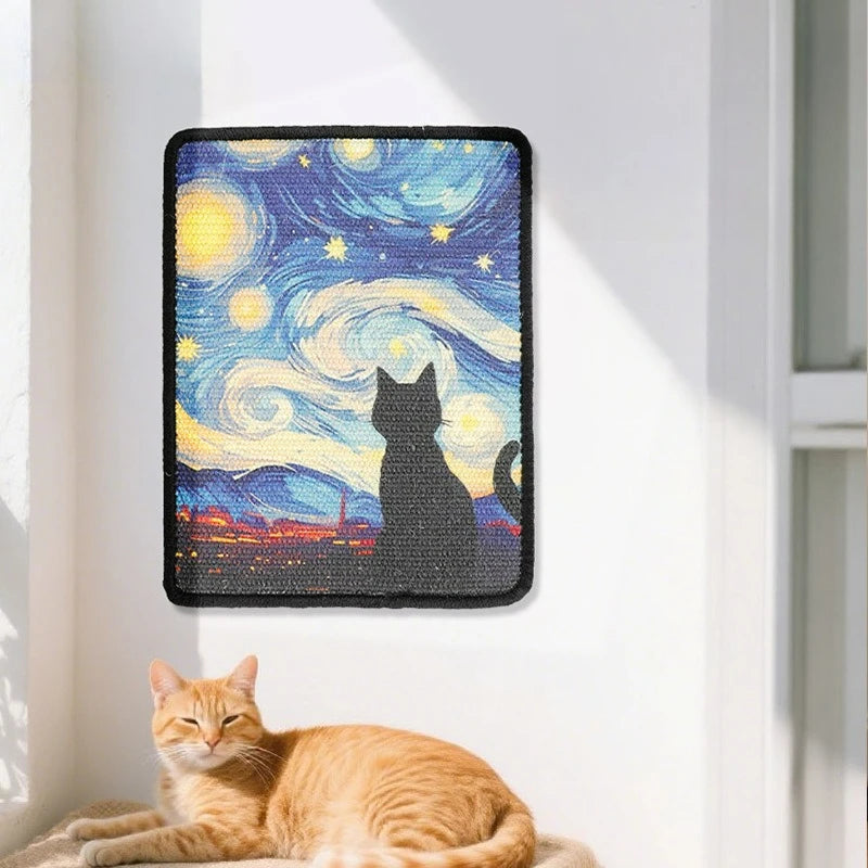 RenoBarg Wall Mounted Cat Scratcher Space Saving Scratching Post