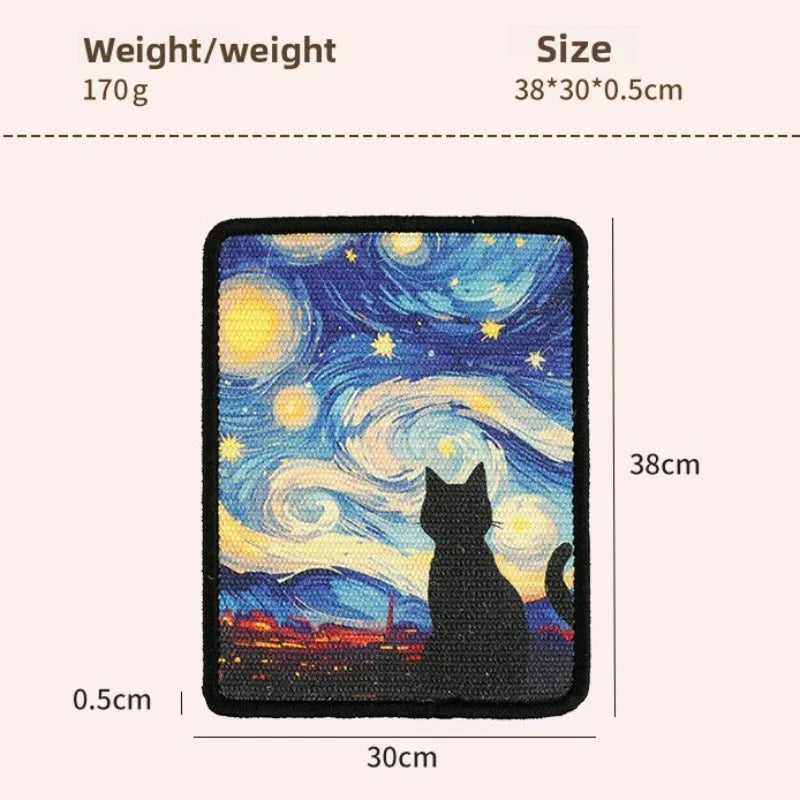 RenoBarg Wall Mounted Cat Scratcher Space Saving Scratching Post