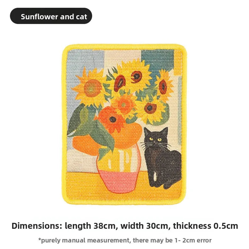 RenoBarg Wall Mounted Cat Scratcher Space Saving Scratching Post