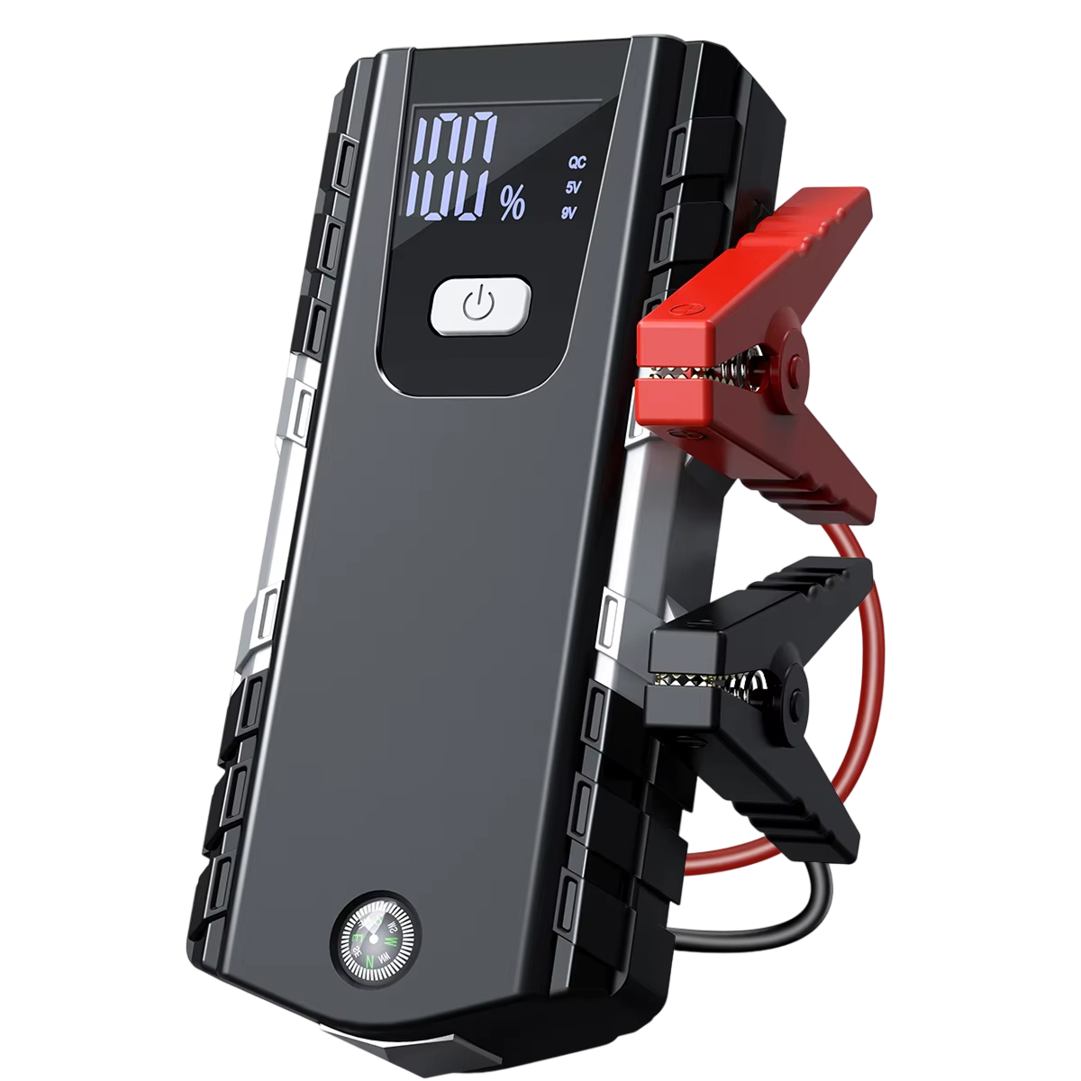 RoadiPack Portable Car Battery Jump Starter - 6000A Peak Current 12V Lithium Jump Box with LED Flashlight, Safety Hammer, and Dual USB Fast Charging