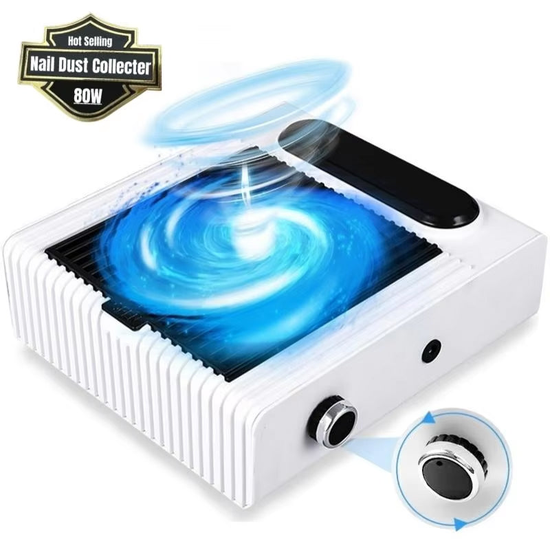 SaninNail 80W Nail Dust Collector Professional 99% PM2.5 Suction with Reusable Filter