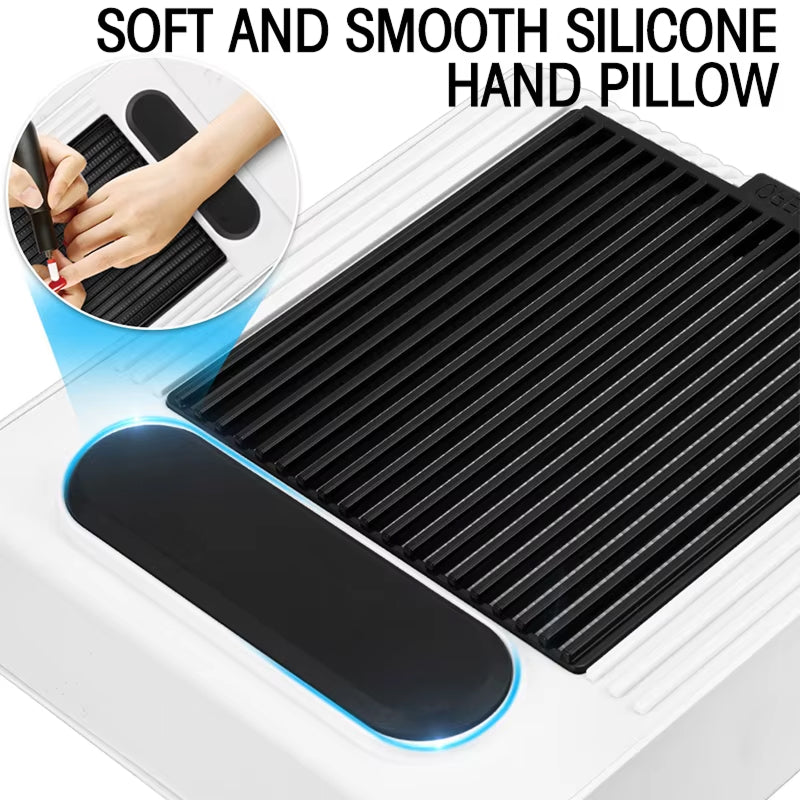 SaninNail 80W Nail Dust Collector Professional 99% PM2.5 Suction with Reusable Filter