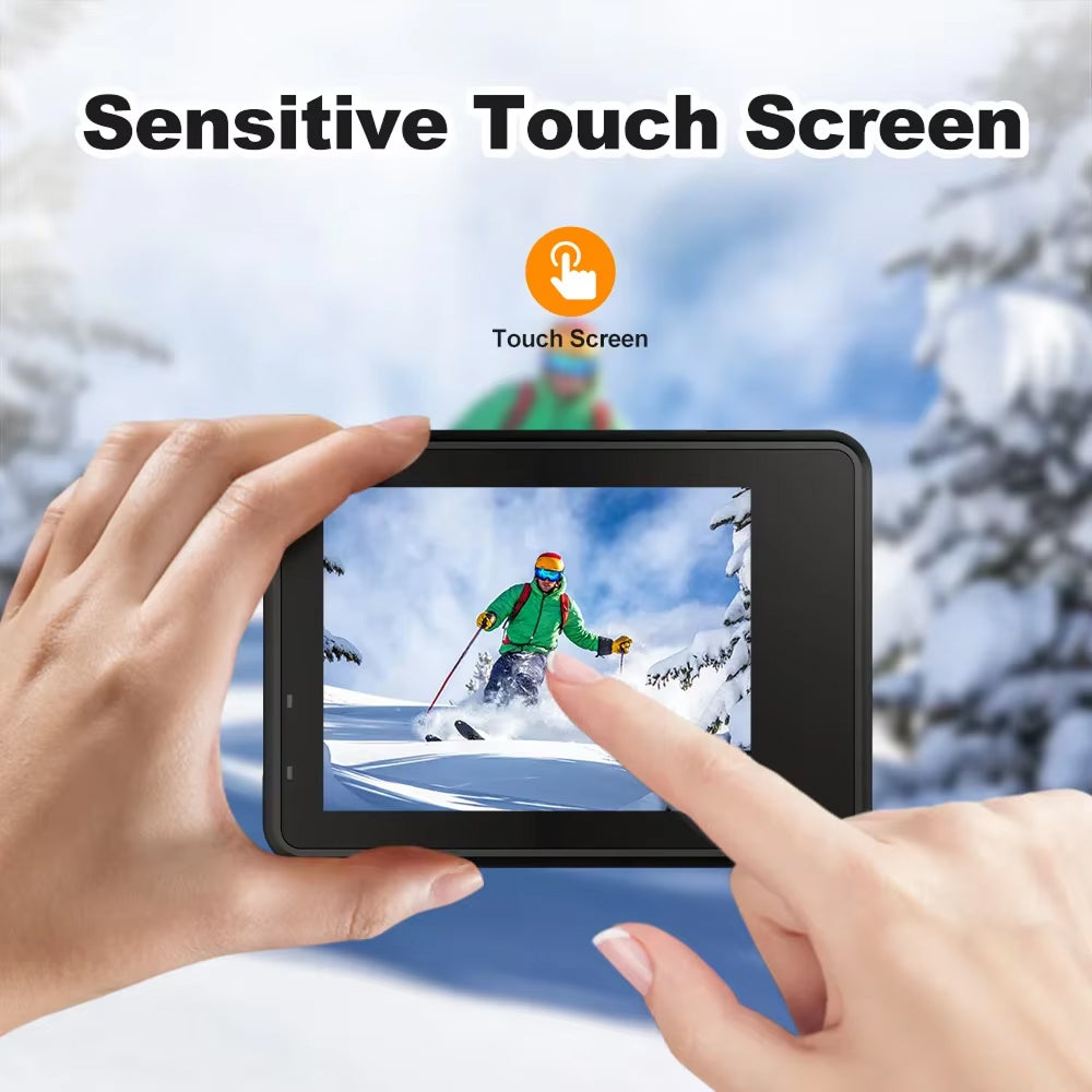SeenFros 5K 30fps Ultra-HD Action Camera with Sony 386 Sensor, Dual-Screen Vlogging Design and 50MP Photo Clarity