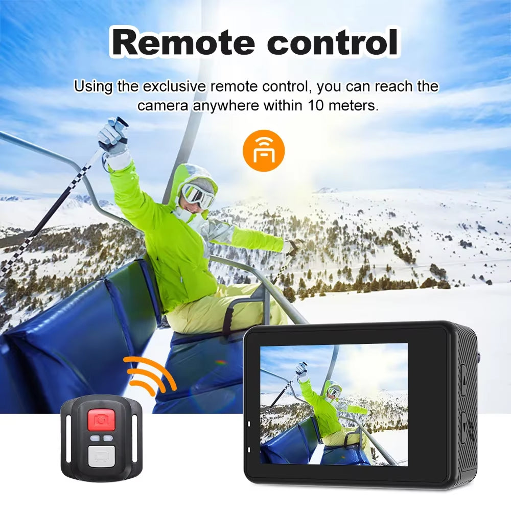 SeenFros 5K 30fps Ultra-HD Action Camera with Sony 386 Sensor, Dual-Screen Vlogging Design and 50MP Photo Clarity