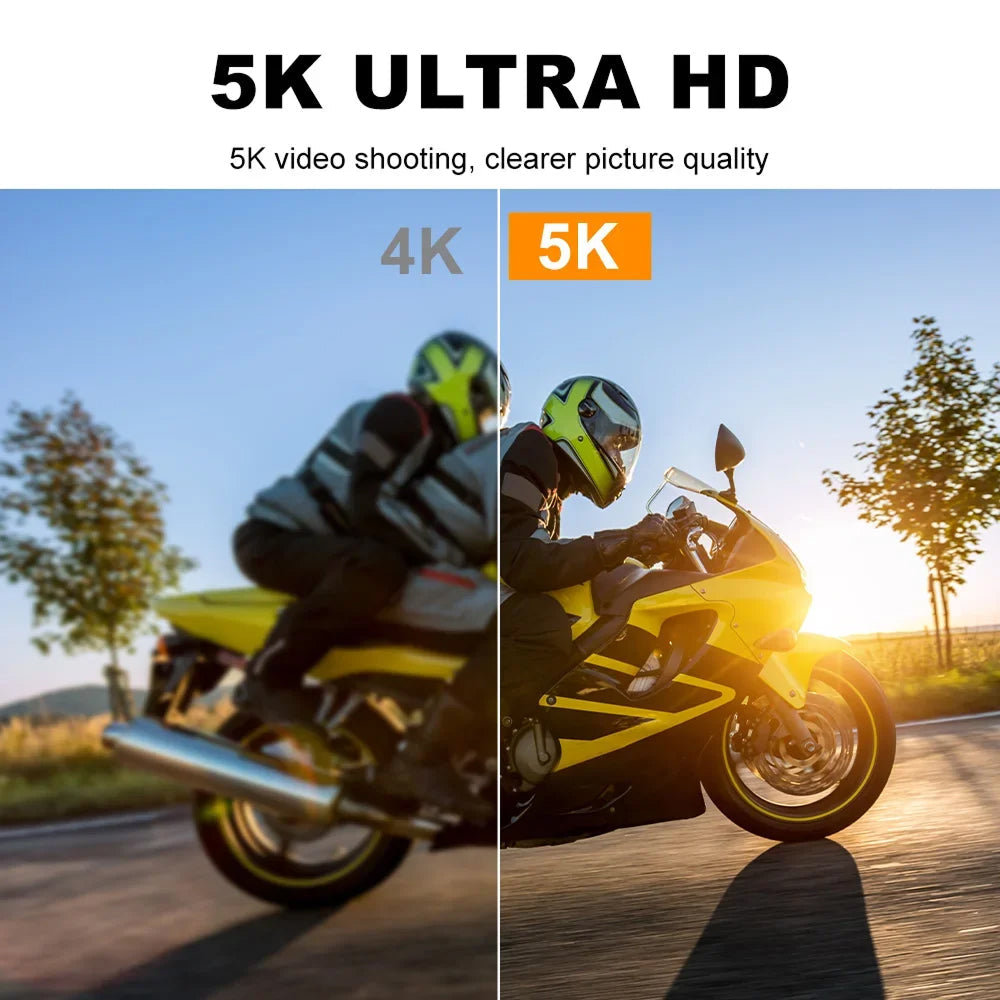 SeenFros 5K 30fps Ultra-HD Action Camera with Sony 386 Sensor, Dual-Screen Vlogging Design and 50MP Photo Clarity