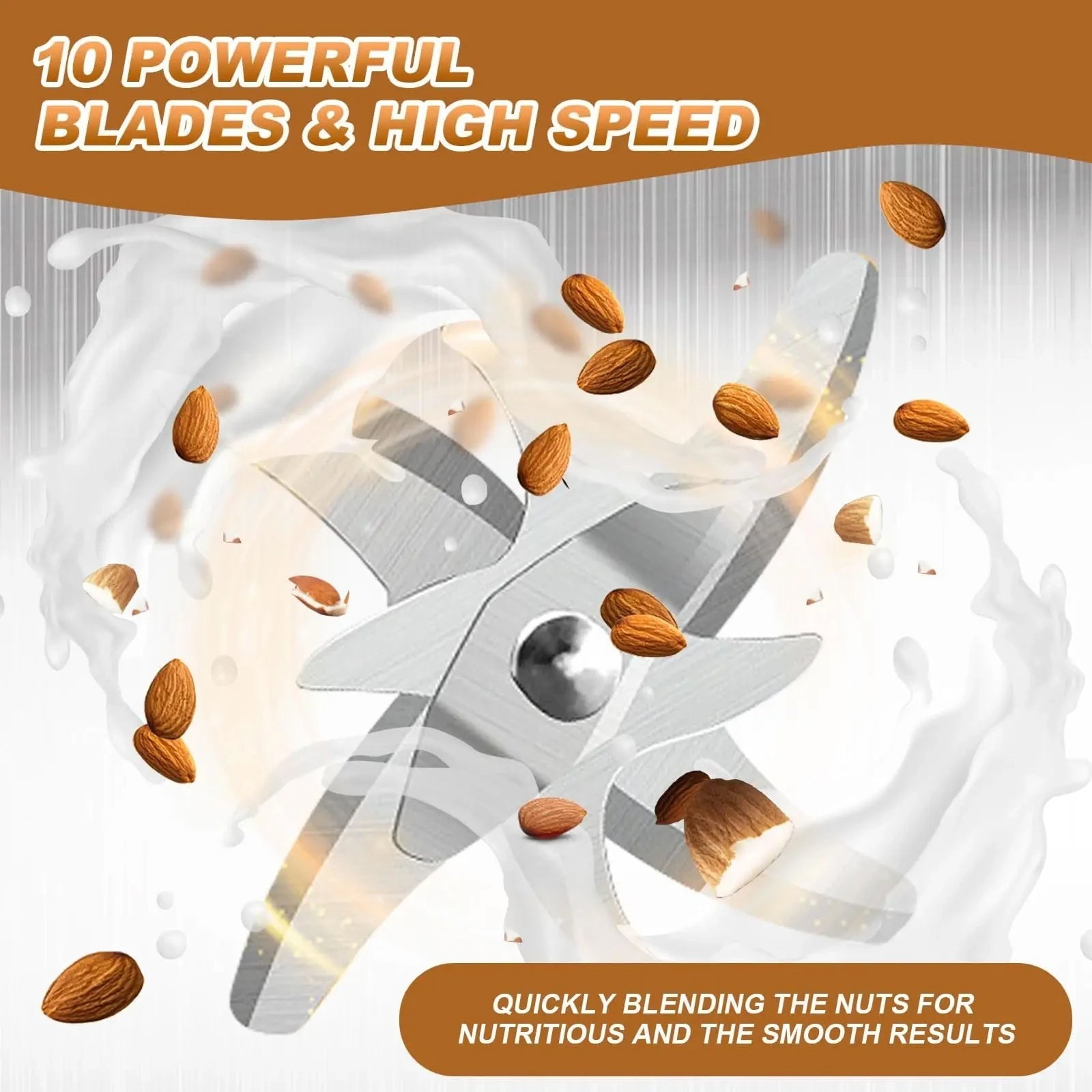SipyPrep Nut Milk Maker - 10-Blade System for No-Filter Smoothness, 800-1000 mL Automatic Soy Milk & Juice Machine with 12h Timer and Self-Cleaning