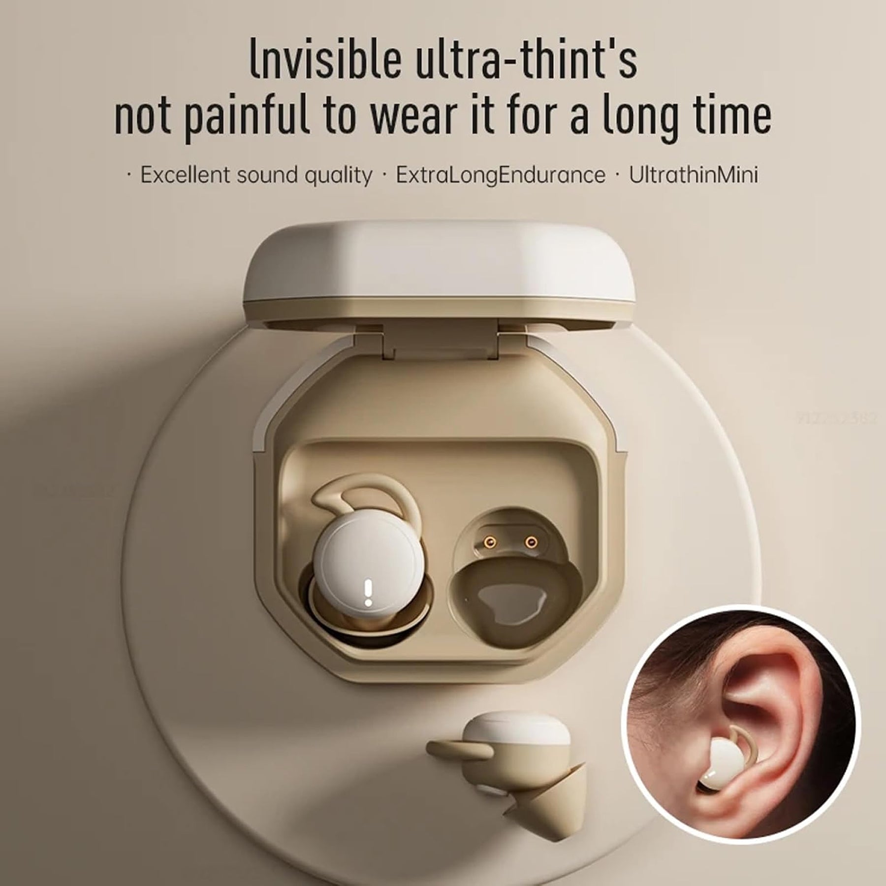 SomnusPil V3 Sleep Earbuds - Ultra-Lightweight 2.3g Invisible Bluetooth 5.3 Sleeping Headphones with 28H Battery