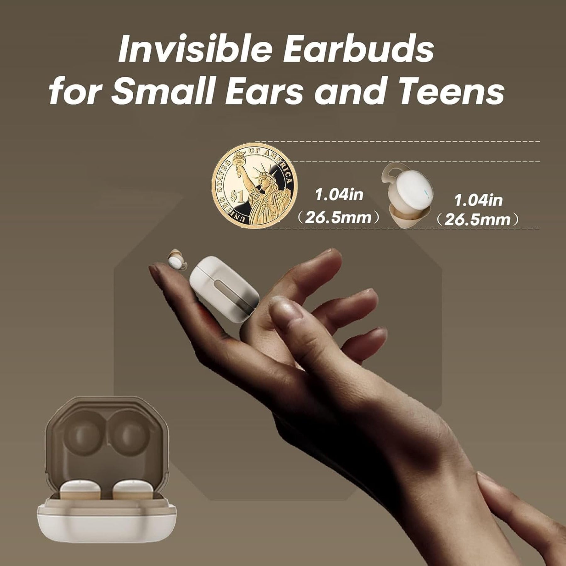 SomnusPil V3 Sleep Earbuds - Ultra-Lightweight 2.3g Invisible Bluetooth 5.3 Sleeping Headphones with 28H Battery
