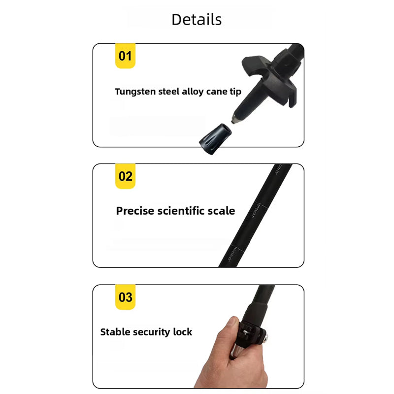TrekiPoli Ultra-Light 7075 Aluminum Trekking Poles with Shock-Absorbing Core, Ergonomic EVA Grips and 29cm Compact Fold