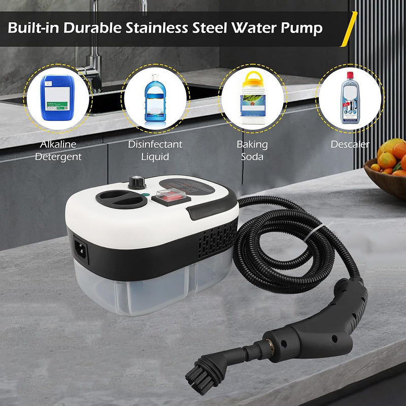 SteamPuci 2500W High-Pressure Steam Cleaner - 6-Speed Adjustable, 99.9% Sanitization, Anti-Dry Protection, Chemical-Ready Deep Cleaning