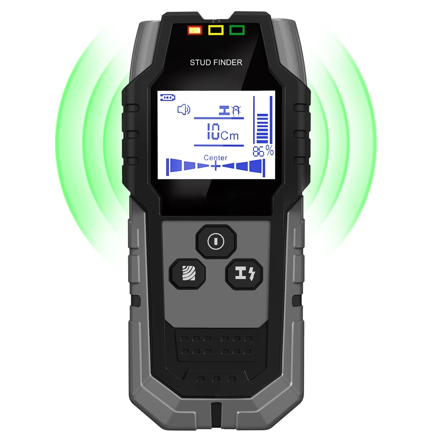 StixMika 5-in-1 Stud Finder 120mm Deep Metal Detection with Live AC Wire Warning and Tri-Color LED Alert