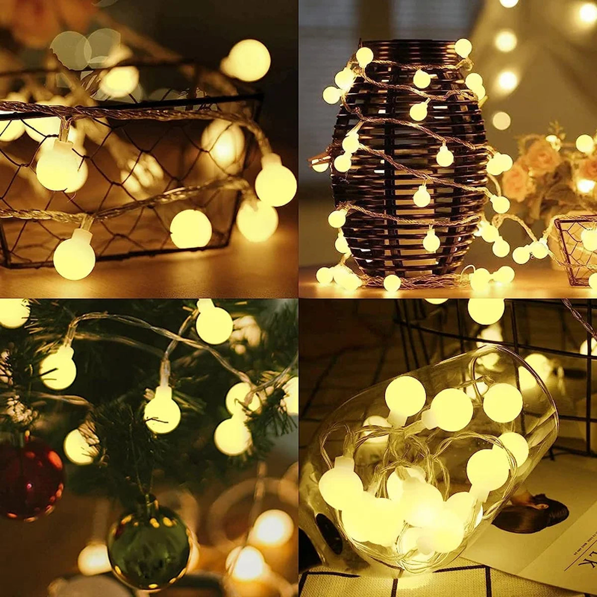 StrixLomi LED String Lights with Shatterproof PVC Shell, USB and Battery