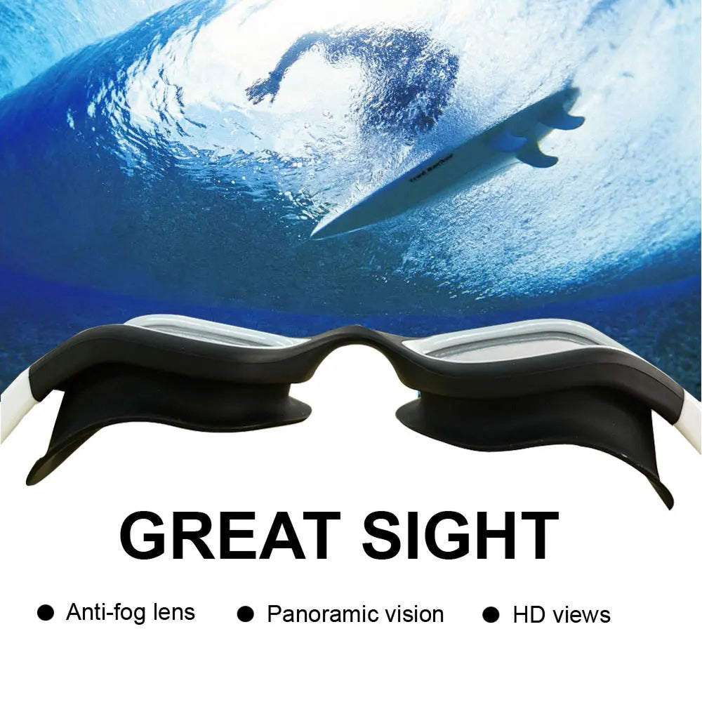 SwiGoxim Polarized Swim Goggles Anti-Fog UV Protection No-Leaking Wide Vision for Adults (Copy)